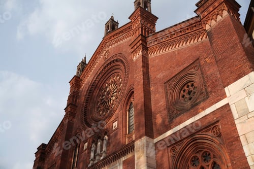 Preview: Facade of San Marco church in Milan, Italy