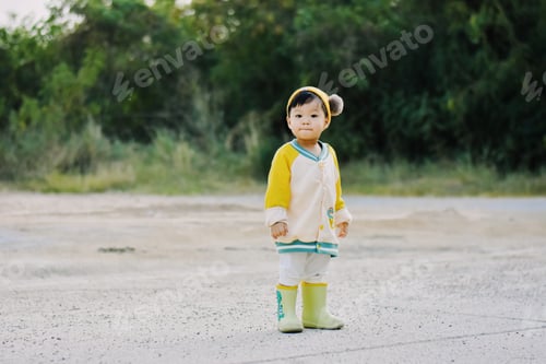 Preview: Cute Boy playing in the park, Sweet Little baby boy enjoying