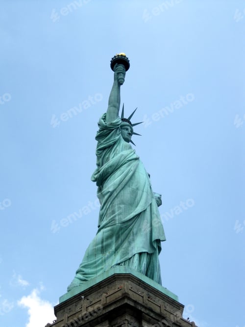 Preview: The beautiful Statue of Liberty located on Liberty Island in NY Harbor. New York. Freedom symbol