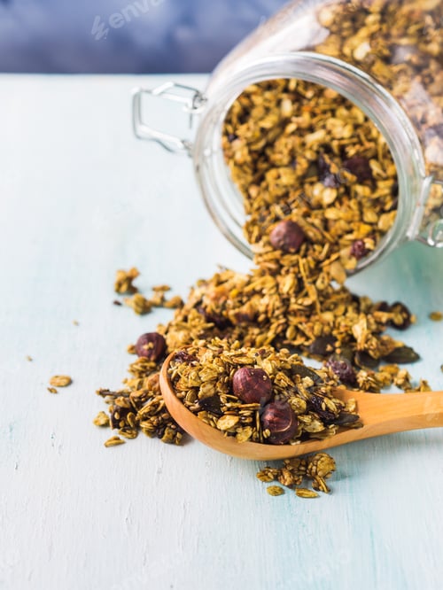 Preview: Matcha green tea granola with nuts and seeds