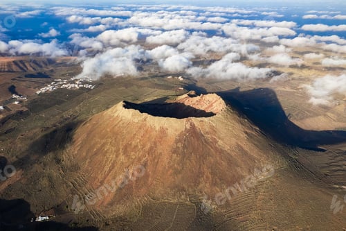 Preview: The volcano Monte Corona in the north of Lanzarote, Canary Islands, Spain