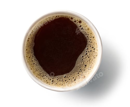 Preview: cup of natural black americano coffee