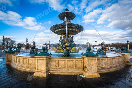 Preview: The Fontaine De La Concorde, In Paris, France.