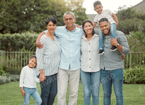 Preview: Your true family is not one of blood. Shot of a family in the backyard at home.