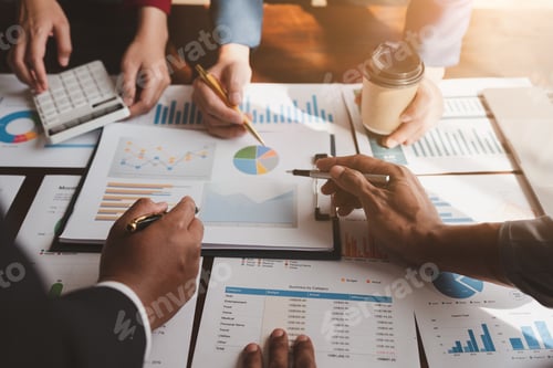 Preview: Close up Business team of financial analyze about company's graph profit. finance mistake, strategy