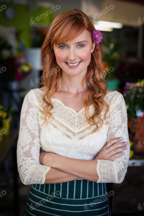 Preview: Portrait of female florist smiling