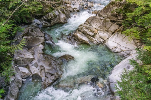 Preview: A View Of The Clear Water Of Denny Creek In Washington State.