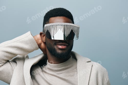 Preview: man black african american afro model style fashion stylish portrait jacket american