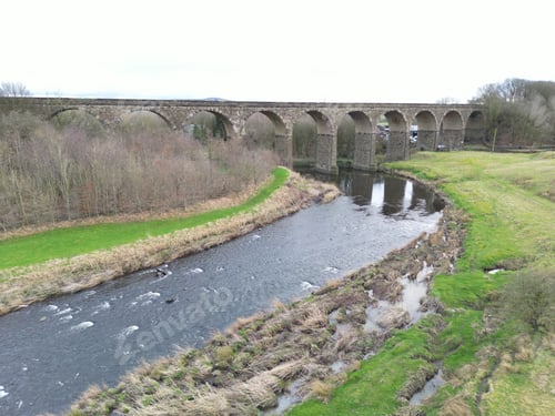 Preview: Scenic shot of the Calder river with Martholme Viaduct in the background