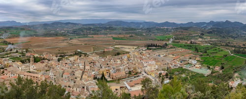 Preview: Marça village and fields at surroundings, Spain