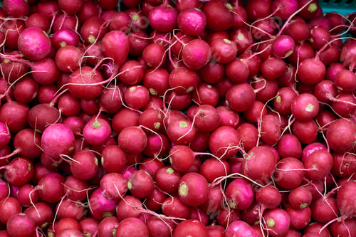 Preview: Radishes for sale in a supermarket