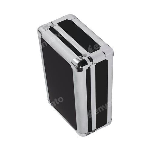 Preview: black briefcase isolated on white background