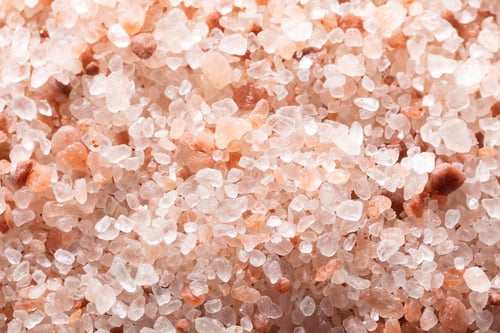 Preview: Full frame shot of himalayan pink rock salt with copy space