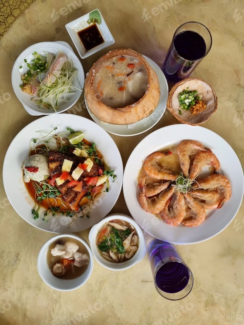 Preview: Asian food. A variety of asian food