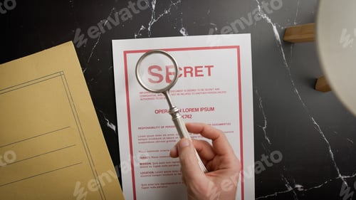 Preview: Magnifying glass shows the word secret