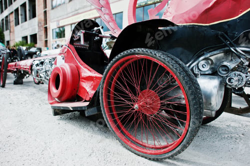 Preview: Spare wheels at handmade sport car
