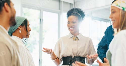 Preview: Business women, teamwork or diversity meeting on paper or documents review in coaching or training