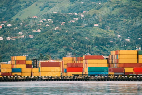 Preview: Batumi, Adjara, Georgia. Container Terminal In Port Dock
