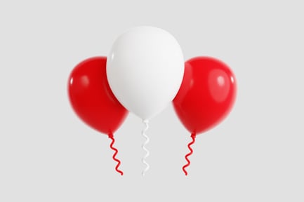 Preview: 3D Indonesian Flag Balloon