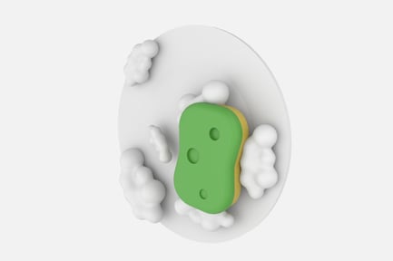 Preview: Wash Dishes 3D Illustration