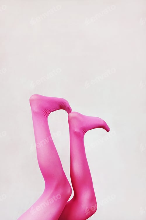 Preview: Female legs wearing pink tights