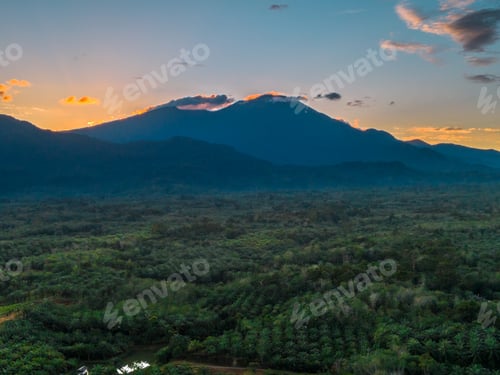 Preview: beautiful morning view indonesia panorama landscape beach with beauty color and sky natural light