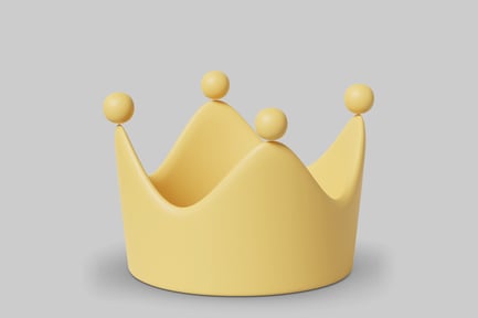 Preview: A stylized golden crown with four tips.