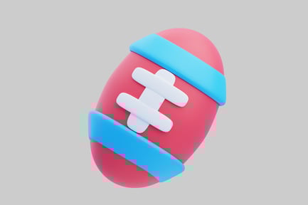 Oval object with overlapping stripes and laced bows