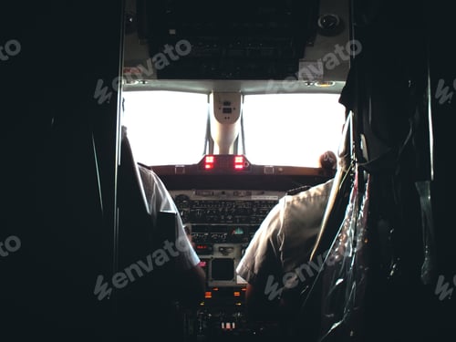 Preview: Pilot cockpit flying plane