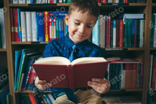 Preview: Boy in library