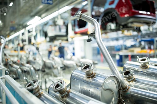 Preview: Close-up of tanks in a car factory