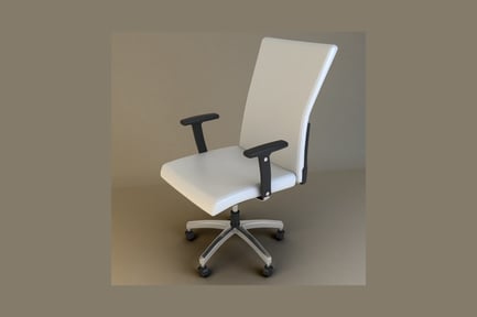 Preview: Modern office chair with high backrest and armrests