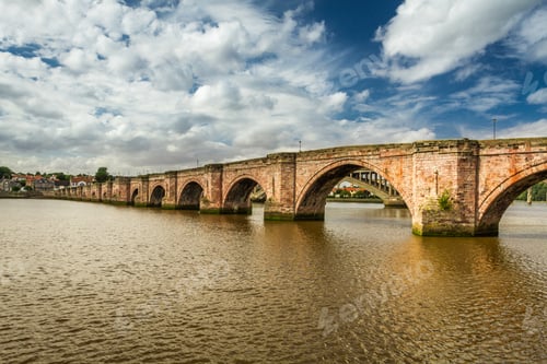 Preview: Old bridge over river Tweed in summer