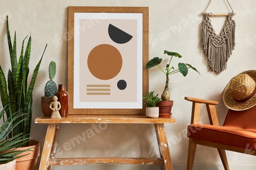 Preview: Geometric Artwork and Home Decor in Neutral Tones