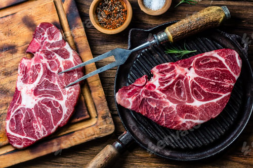 Preview: Raw marbled beef steak