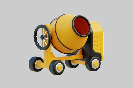 Preview: Cartoon cement mixer