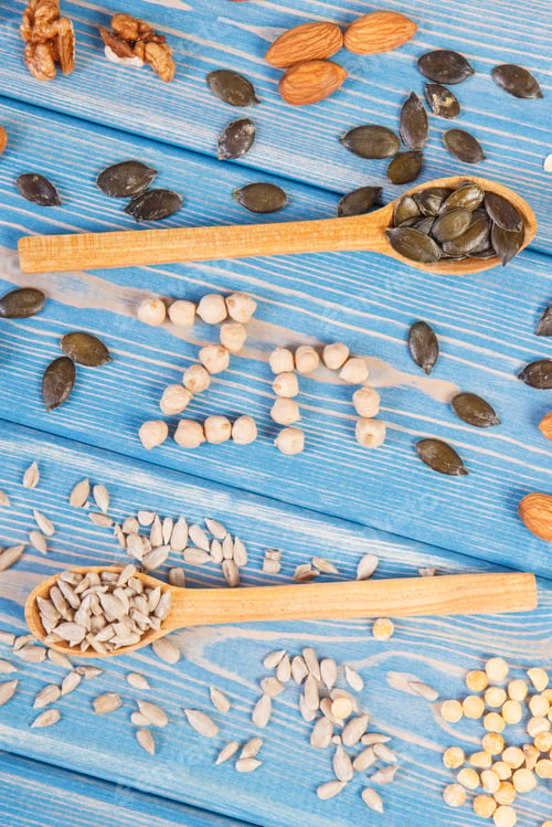 Preview: Products and ingredients containing zinc and dietary fiber, healthy nutrition