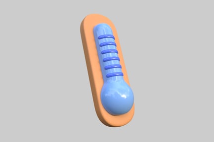 Preview: Cartoon thermometer for cold seasons