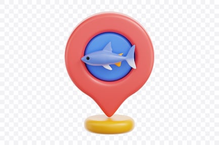 Vista previa: Ubicación de pesca de Map Pin