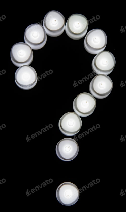 Preview: White lights question mark icon