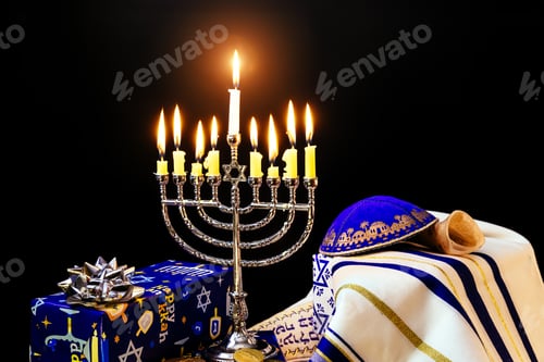 Preview: Festival of hanukkah menorah candles lighting up jewish celebration