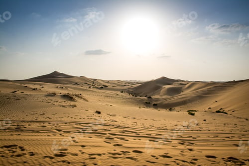 Preview: Beautiful sunset over middle east desert.