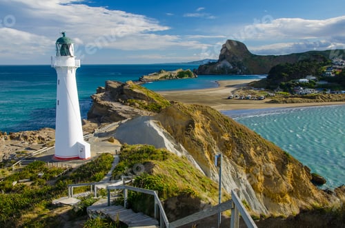 Preview: Castle Point Lighthouse Castlepoint in New Zealand
