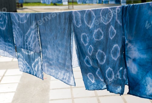 Preview: Drying indigo clothes