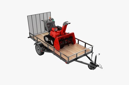 Preview: Landscape Trailer with Tracked Snow Blower