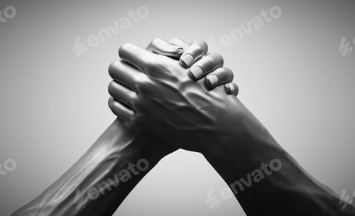 Preview: Handshake of steel hands