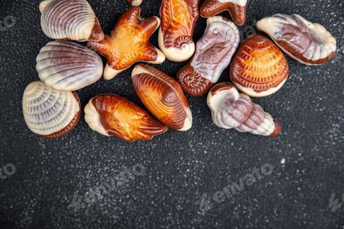 Preview: seashell candy chocolate sweet seashells dessert eating meal food snack on the table copy space food