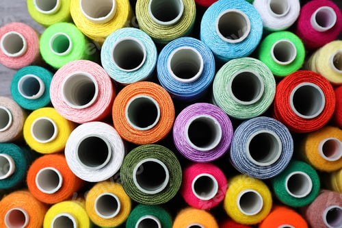 Preview: Different sewing threads as background
