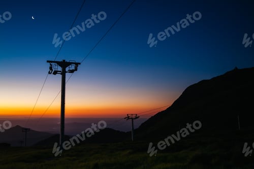 Preview: Mt Buller Ski Lift At Night in Australia