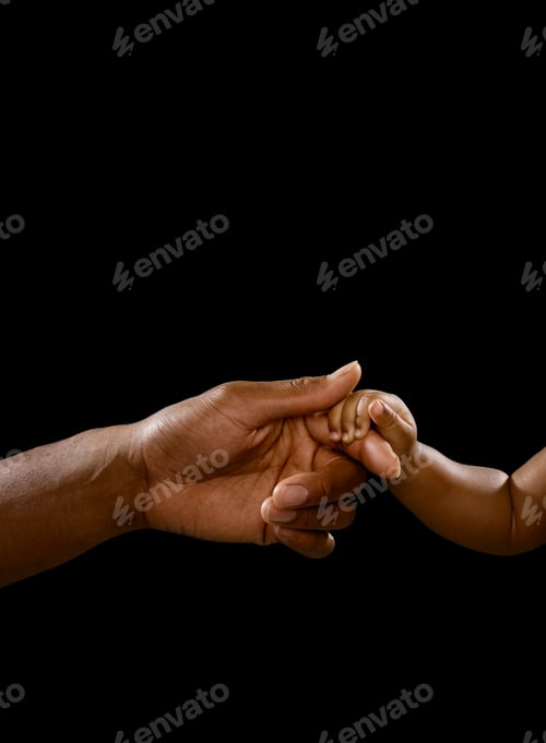 Preview: Baby holding adult hand